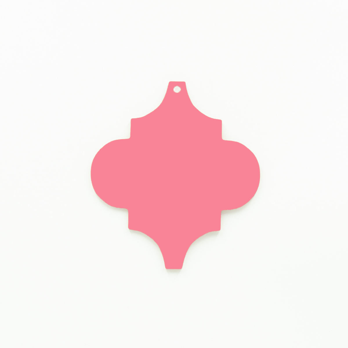 Baby Pink Arabesque Christmas Ornament with Hole | 3mm Acrylic Starlet Blanks Melbourne Australia