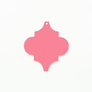 Baby Pink Arabesque Christmas Ornament with Hole | 3mm Acrylic Starlet Blanks Melbourne Australia