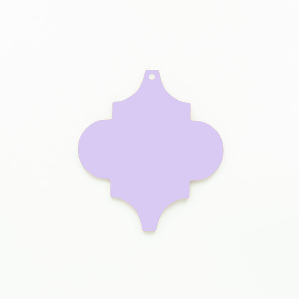 Arabesque Christmas Ornament with Hole Lilac | 3mm Acrylic Starlet Blanks Melbourne Australia