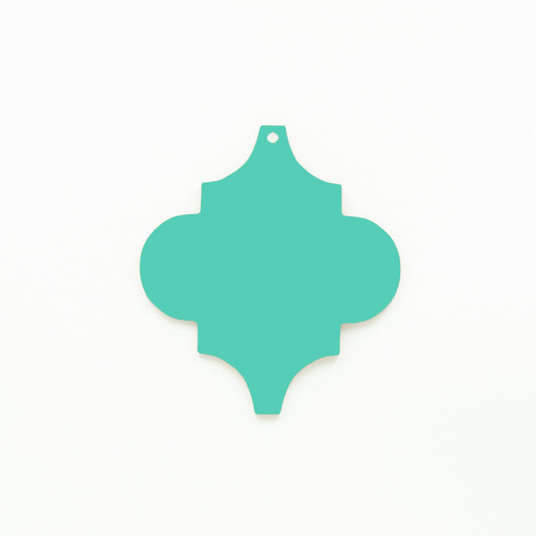 Mint Arabesque Christmas Ornament with Hole | 3mm Acrylic Starlet Blanks Melbourne Australia