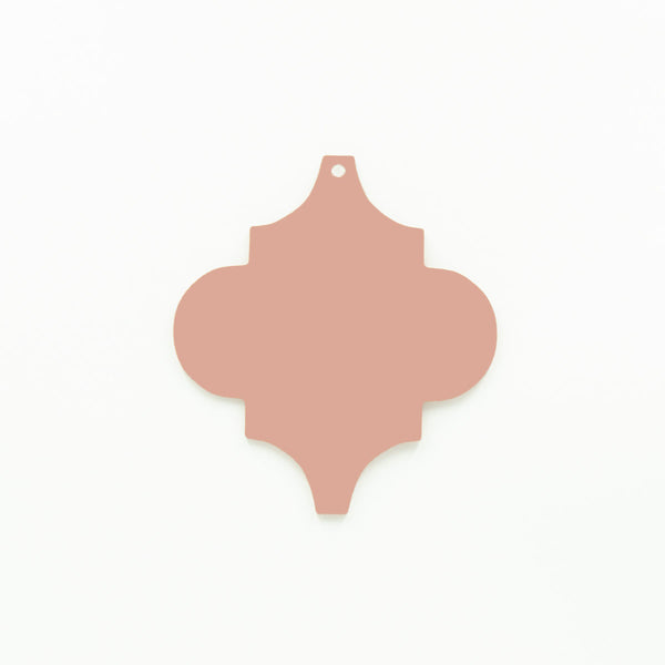 Peach Arabesque Christmas Ornament with Hole | 3mm Acrylic Starlet Blanks Melbourne Australia