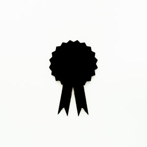 Award Ribbon Shape 60mm Diameter Black | 2mm Acrylic DIY Blanks Melbourne