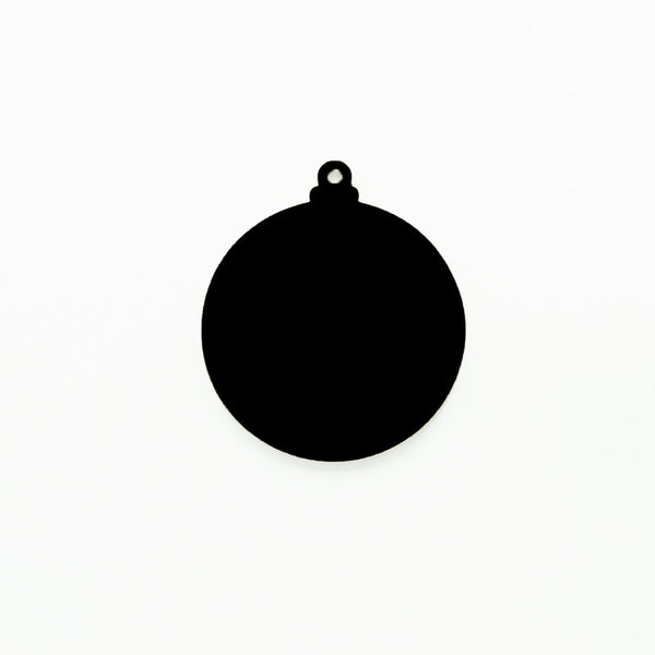 Round Christmas Bauble with Hole Black | 3mm Acrylic Craft Blanks Melbourne