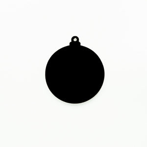 Round Christmas Bauble with Hole Black | 2mm Acrylic DIY Blanks Melbourne