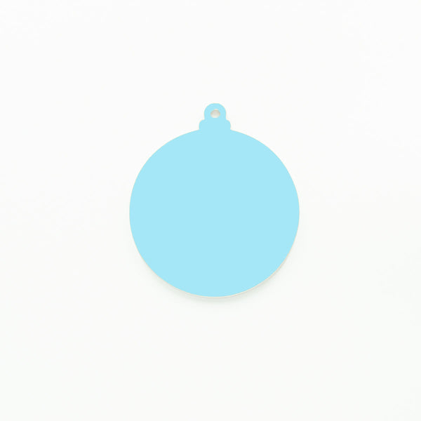 Round Christmas Bauble with Hole Candy Blue | 3mm Acrylic Craft Blanks Melbourne