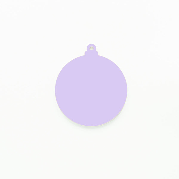 Round Christmas Bauble with Hole Violet | 3mm Acrylic Craft Blanks Melbourne