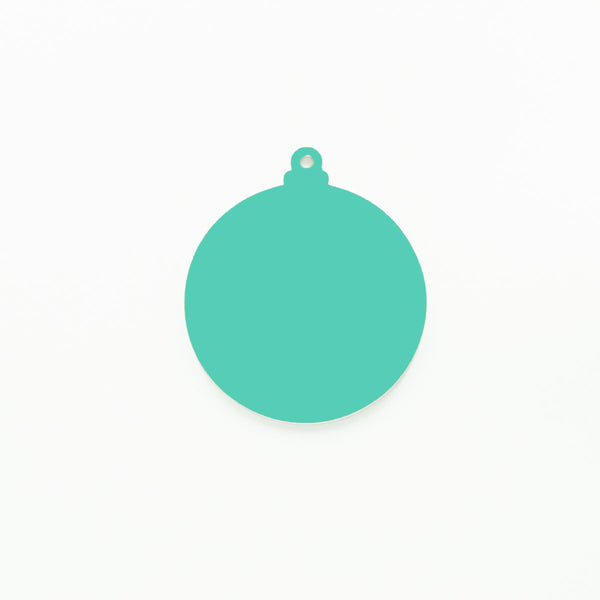 Round Christmas Bauble with Hole Mint | 3mm Acrylic Craft Blanks Melbourne