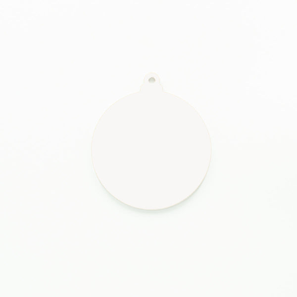 Round Christmas Bauble with Hole White | 3mm Acrylic Craft Blanks Melbourne