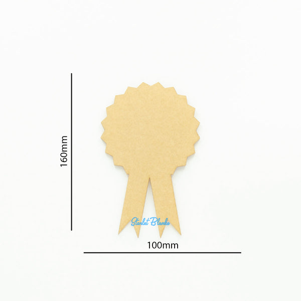 Award Ribbon Shape 100mm Diameter | 2mm Acrylic