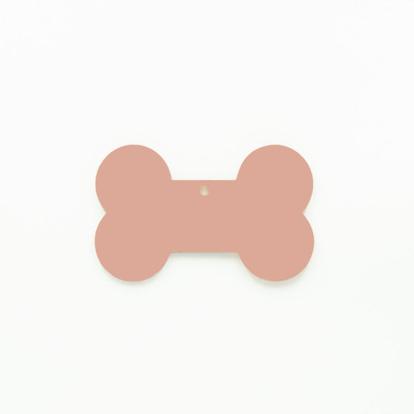 Dog Bone Christmas Ornament with Hole Peach | 3mm Acrylic DIY Blanks Melbourne