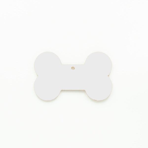 Dog Bone Christmas Ornament with Hole White | 3mm Acrylic Craft Blanks Melbourne