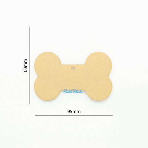 Dog Bone Christmas Ornament with Hole | 3mm Acrylic Craft Blank