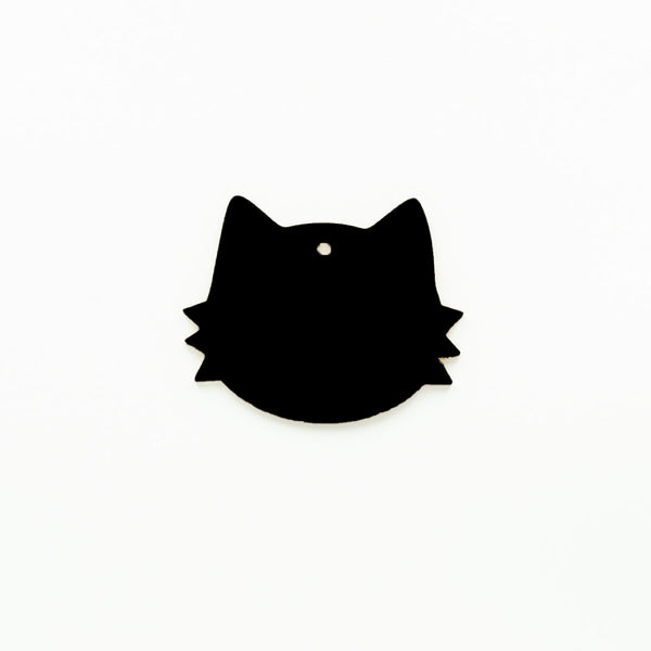 Cat Face Christmas Ornament with Hole Black | 3mm Acrylic DIY Blank Melbourne