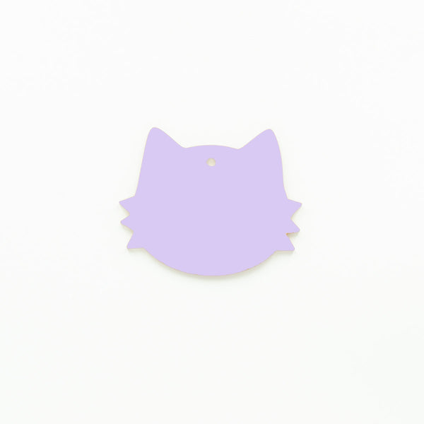 Cat Face Christmas Ornament with Hole Violet | 3mm Acrylic DIY Blank Melbourne