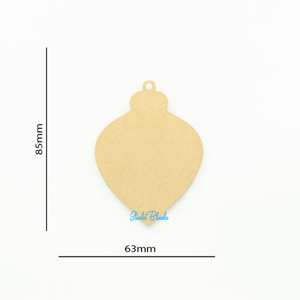 Teardrop Christmas Ornament with Hole | 3mm Acrylic