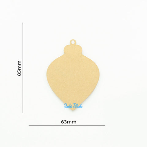 Teardrop Christmas Ornament with Hole | 3mm Acrylic