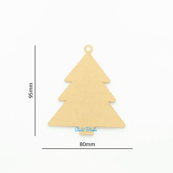 Christmas Tree Ornament with Hole | 3mm Acrylic DIY Ornaments