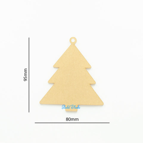 Christmas Tree Ornament with Hole | 2mm Acrylic Laser Cut Blank