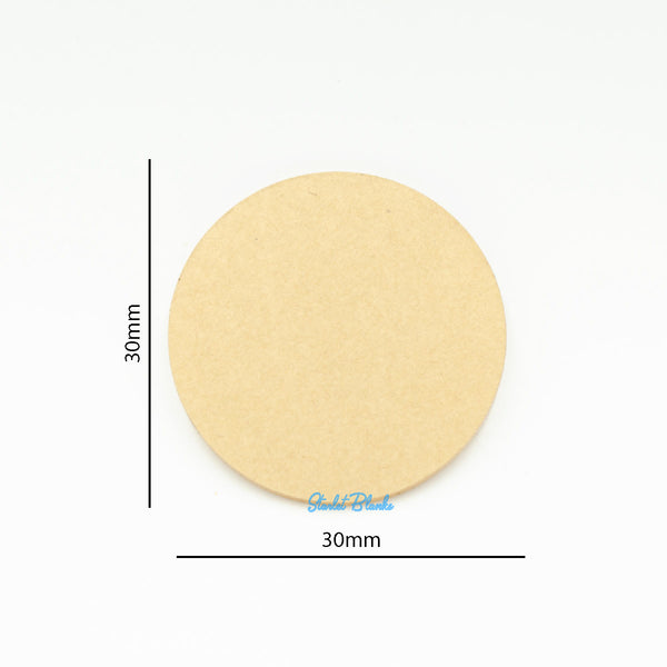 Circle Disc Blank 30mm Diameter Clear | 2mm Acrylic Laser Cut Disc