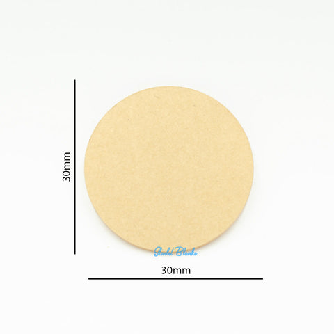 Circle Disc Blank 30mm Diameter Clear | 2mm Acrylic Laser Cut Disc