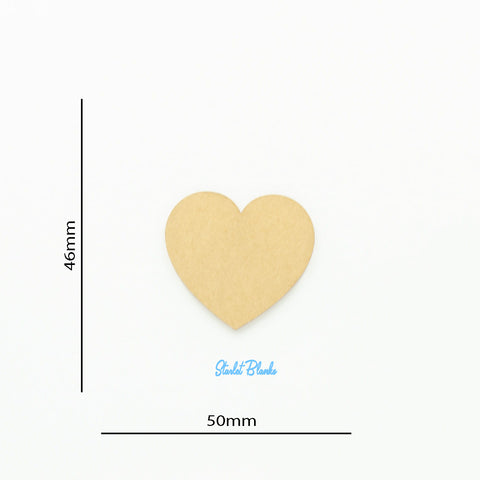 Heart Disc Blank 50mm Diameter | 2mm Acrylic Laser Cut Craft Blanks