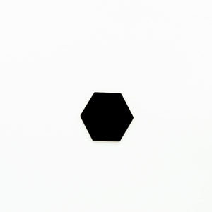 Hexagon Disc Blank 75mm Diameter Black | 2mm Acrylic Craft Blanks Melbourne