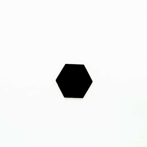 Hexagon Disc Blank 30mm Diameter Black | 2mm Acrylic DIY Blanks Melbourne