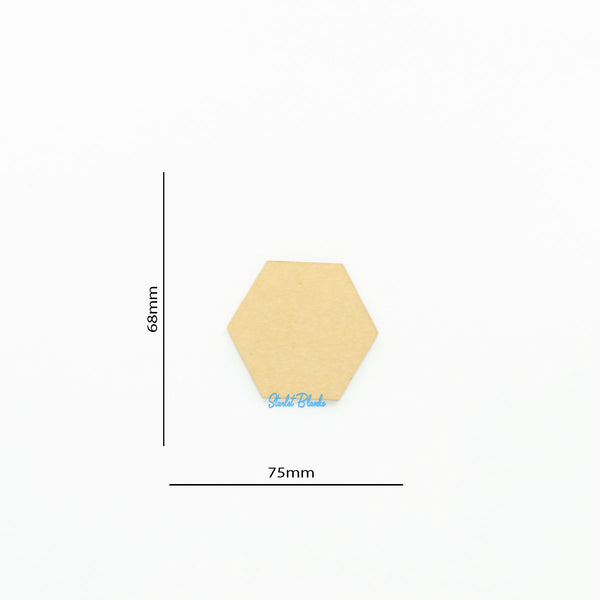 Hexagon Disc Blank 75mm Diameter | 2mm Acrylic Craft Blanks Melbourne