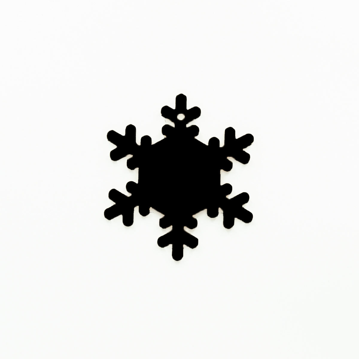 Snowflake Christmas Ornament with Hole Black | 2mm Acrylic DIY Blanks