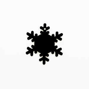 Snowflake Christmas Ornament with Hole Black | 2mm Acrylic DIY Blanks