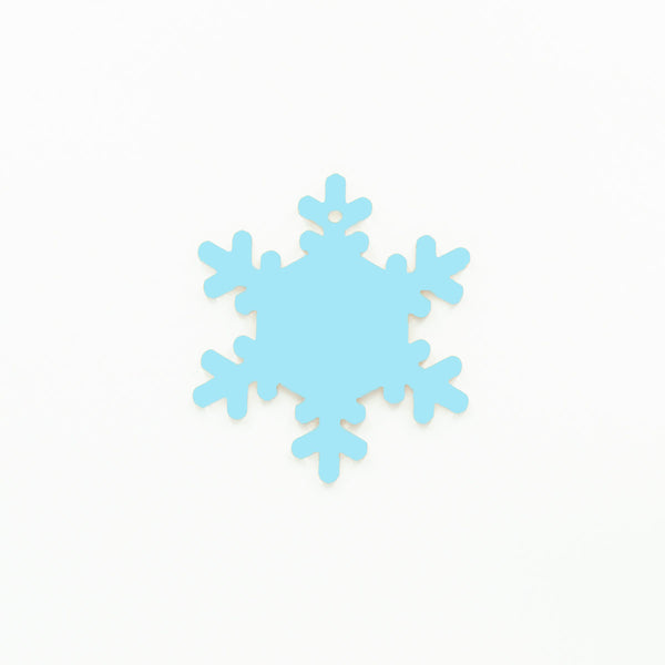 Snowflake Christmas Ornament with Hole Candy Blue | 3mm Acrylic Craft Blanks Melbourne