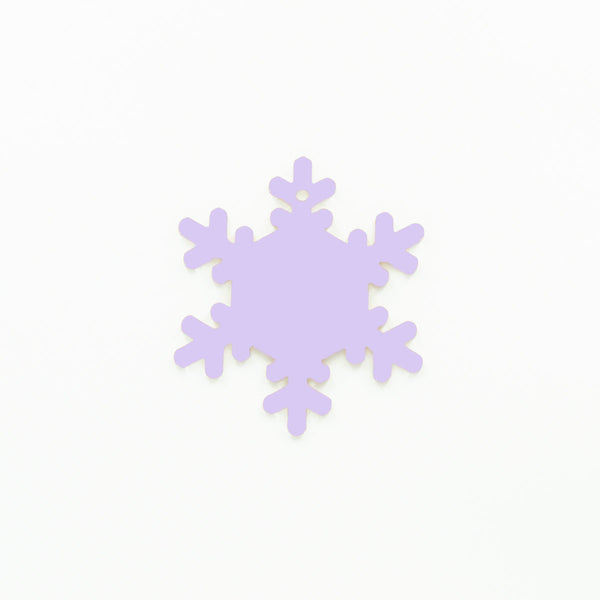 Snowflake Christmas Ornament with Hole Violet | 3mm Acrylic Craft Blanks Melbourne