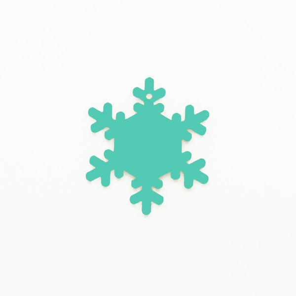 Snowflake Christmas Ornament with Hole Mint | 3mm Acrylic Craft Blanks Melbourne