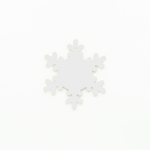 Snowflake Christmas Ornament with Hole White | 3mm Acrylic Craft Blanks Melbourne