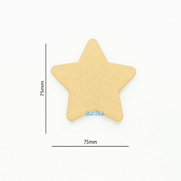 Star Disc Blank 75mm Diameter | 2mm Acrylic Cake Toppers Melbourne Australia