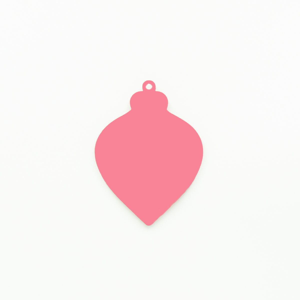 Teardrop Christmas Ornament with Hole Baby Pink | 3mm Acrylic DIY Blanks Melbourne