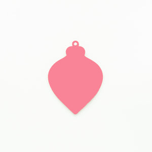 Teardrop Christmas Ornament with Hole Baby Pink | 3mm Acrylic DIY Blanks Melbourne