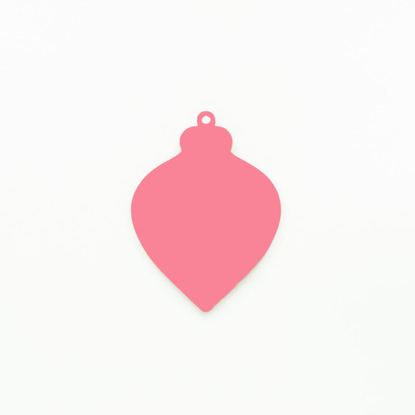 Teardrop Christmas Ornament with Hole Baby Pink | 3mm Acrylic DIY Blanks Melbourne