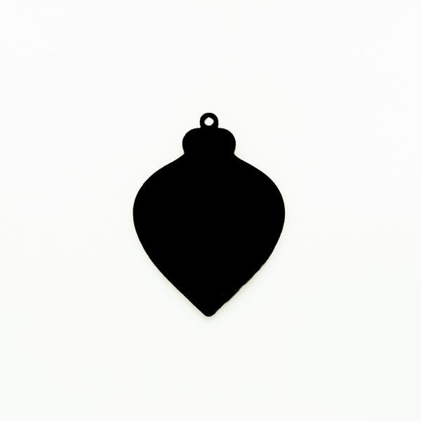 Teardrop Christmas Ornament with Hole Black | 3mm Acrylic DIY Blanks Melbourne