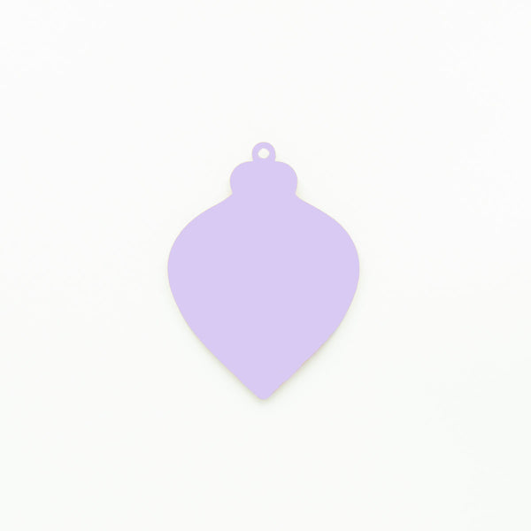 Teardrop Christmas Ornament with Hole Lilac | 3mm Acrylic DIY Blanks Melbourne