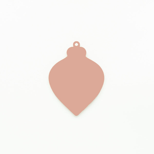 Teardrop Christmas Ornament with Hole Peach | 3mm Acrylic DIY Blanks Melbourne