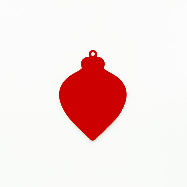 Teardrop Christmas Ornament with Hole Red | 3mm Acrylic DIY Blanks Melbourne