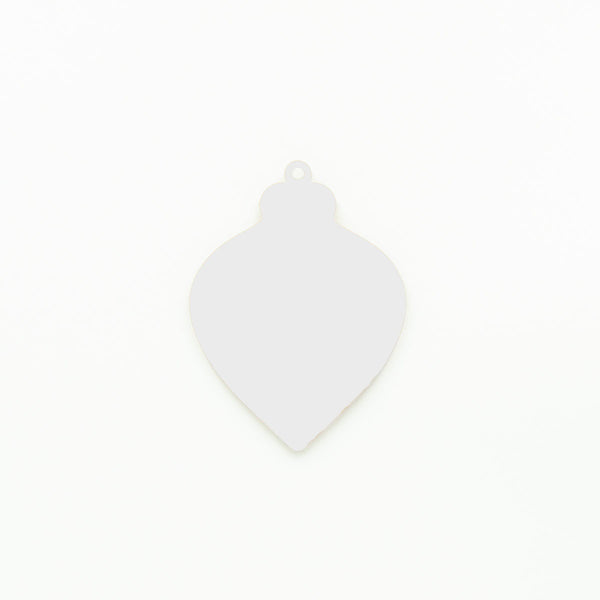 Teardrop Christmas Ornament with Hole White | 3mm Acrylic DIY Blanks Melbourne