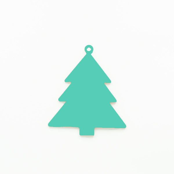 Christmas Tree Ornament with Hole Mint | 3mm Acrylic DIY Ornaments