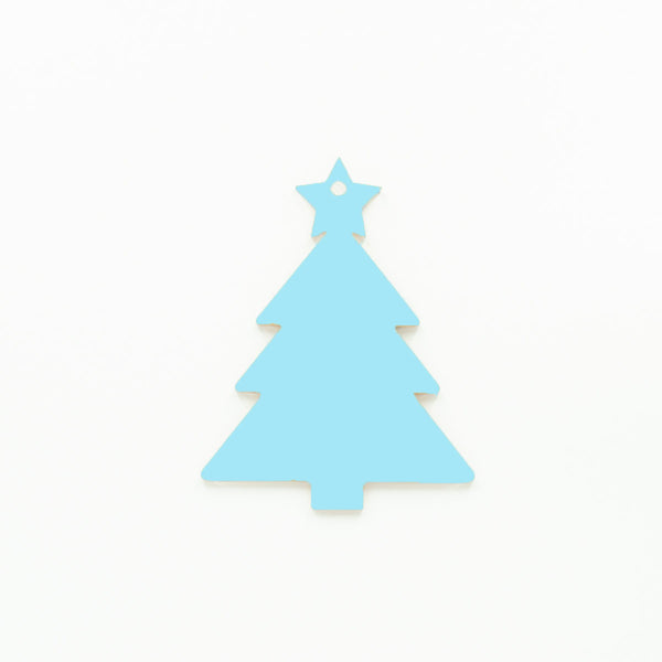 Christmas Tree Ornament with Star and Hole | 3mm Acrylic Laser Cut Blank