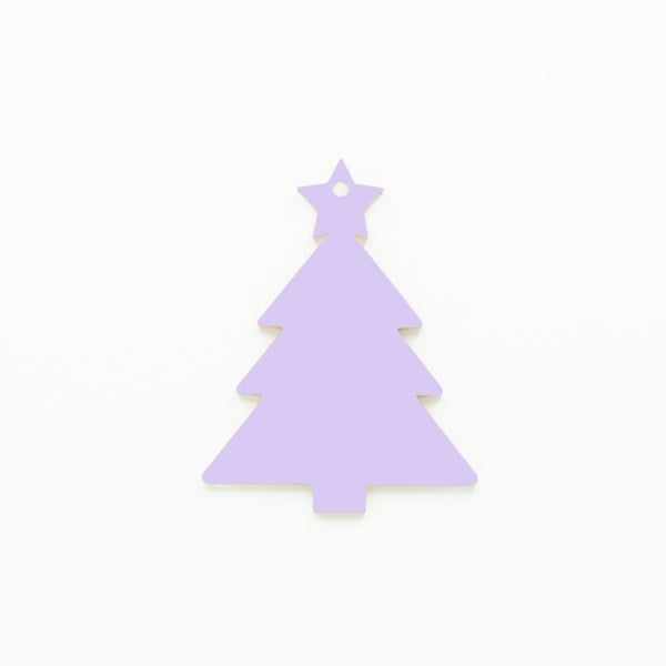 Christmas Tree Ornament with Star and Hole | 3mm Acrylic Laser Cut Blank